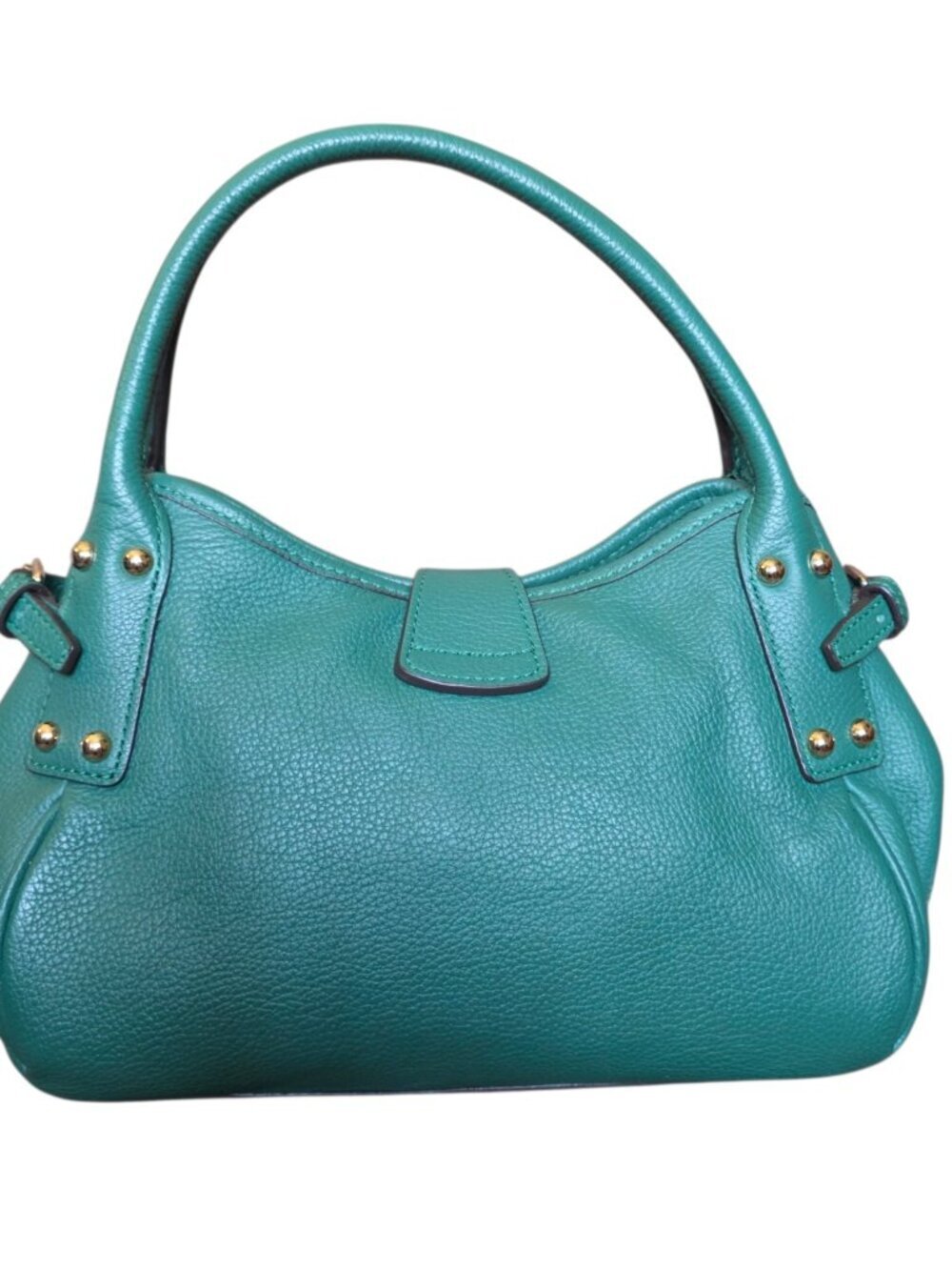 Dooney & Bourke Belvedere Logo Lock Satchel Jade Green Pebble Leather Bag - Picture 6 of 16